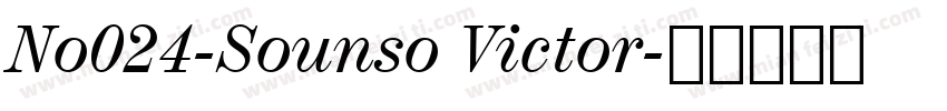 No024-Sounso Victor字体转换